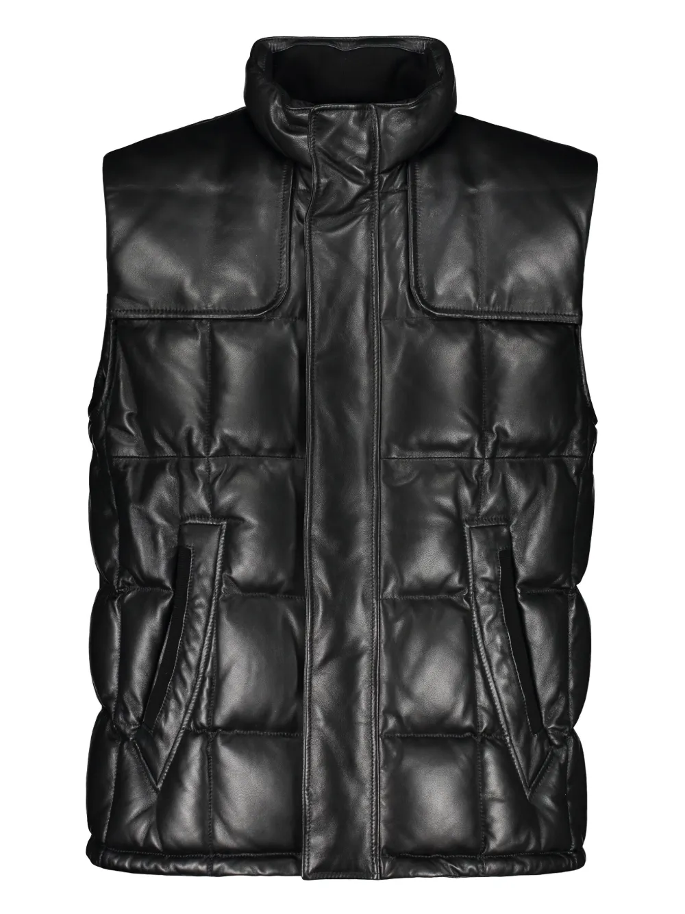 leather gilet