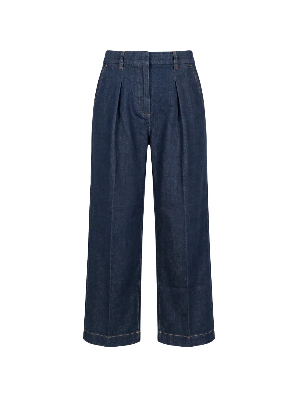 Moorer Loren pleated wide-leg jeans Blauw