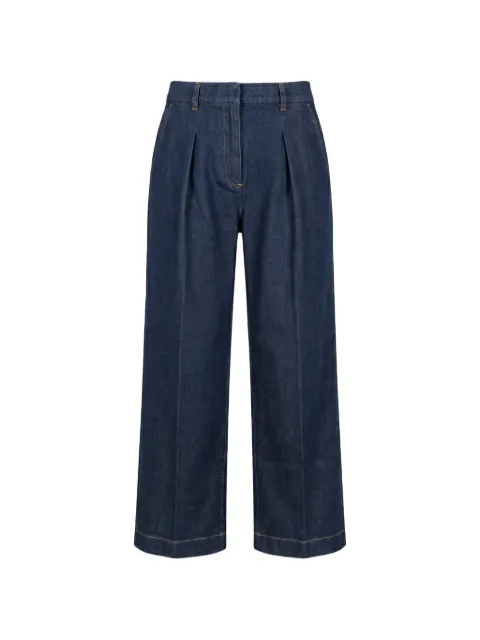 Moorer Loren pleated wide-leg jeans