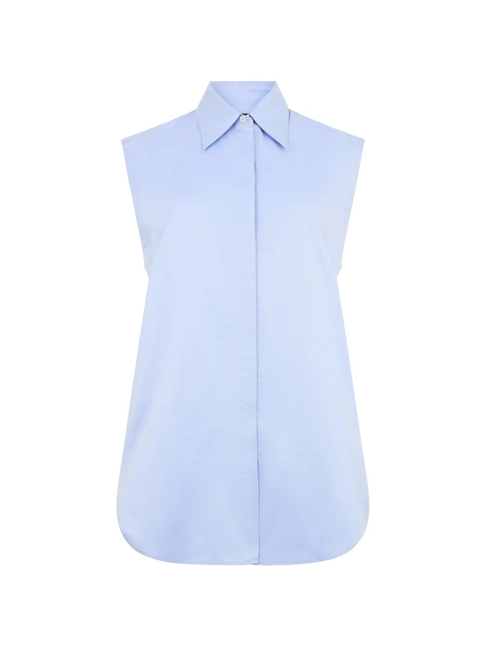 Moorer sleeveless box-pleat shirt - Blue