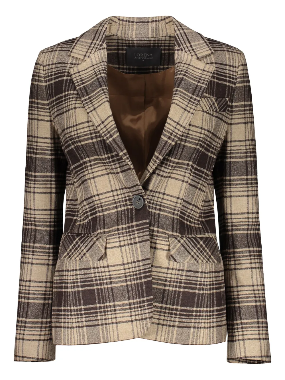 Lorena Antoniazzi Geruite blazer Beige