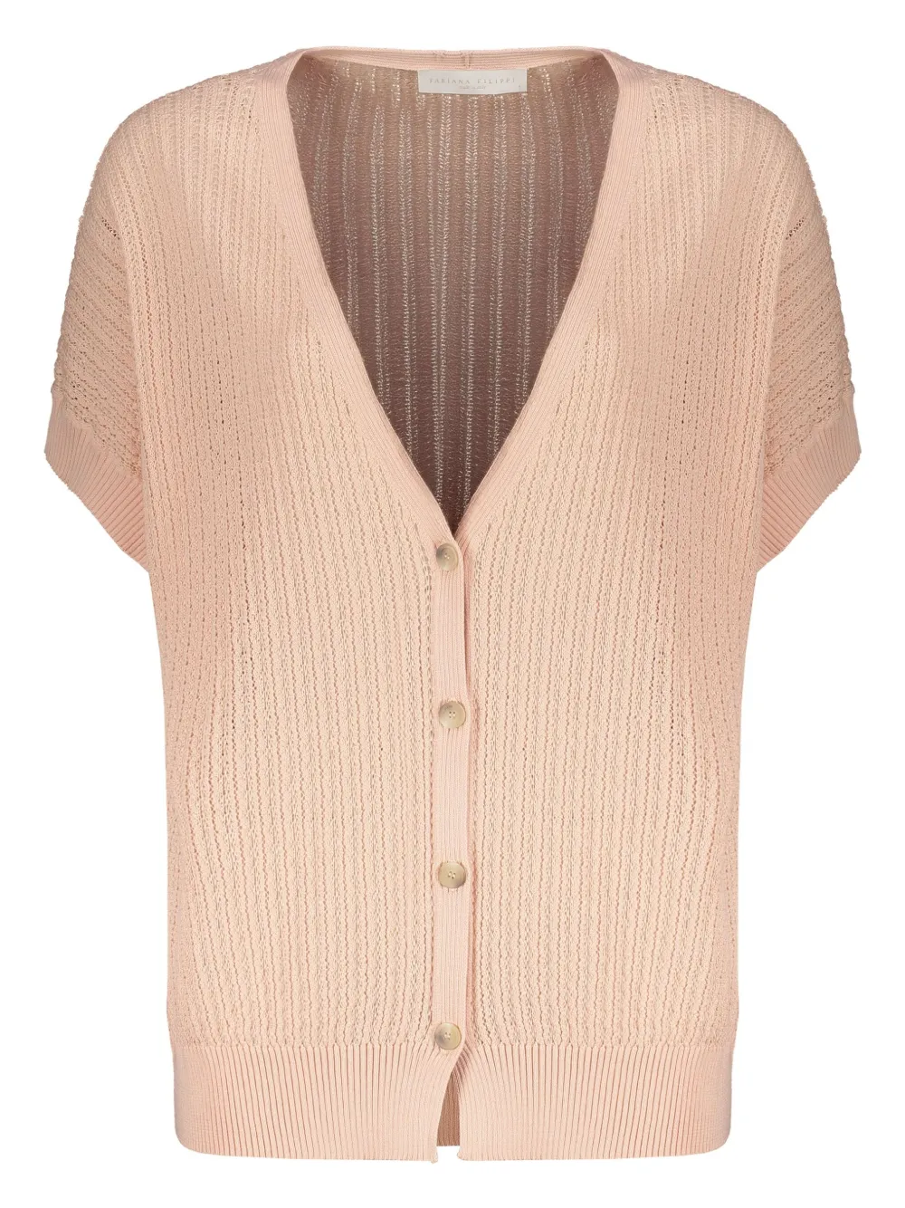 Fabiana Filippi pointelle-knit cardigan Roze