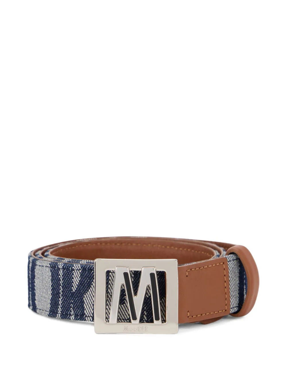 Moorer logo-buckle belt - Blu