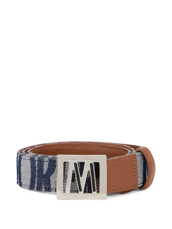 Moorer Logo-buckle Belt in Blue