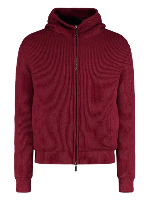 Moorer hoodie tejida con cierre
