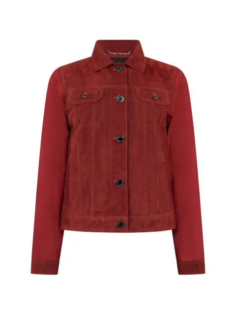 Moorer button suede jacket
