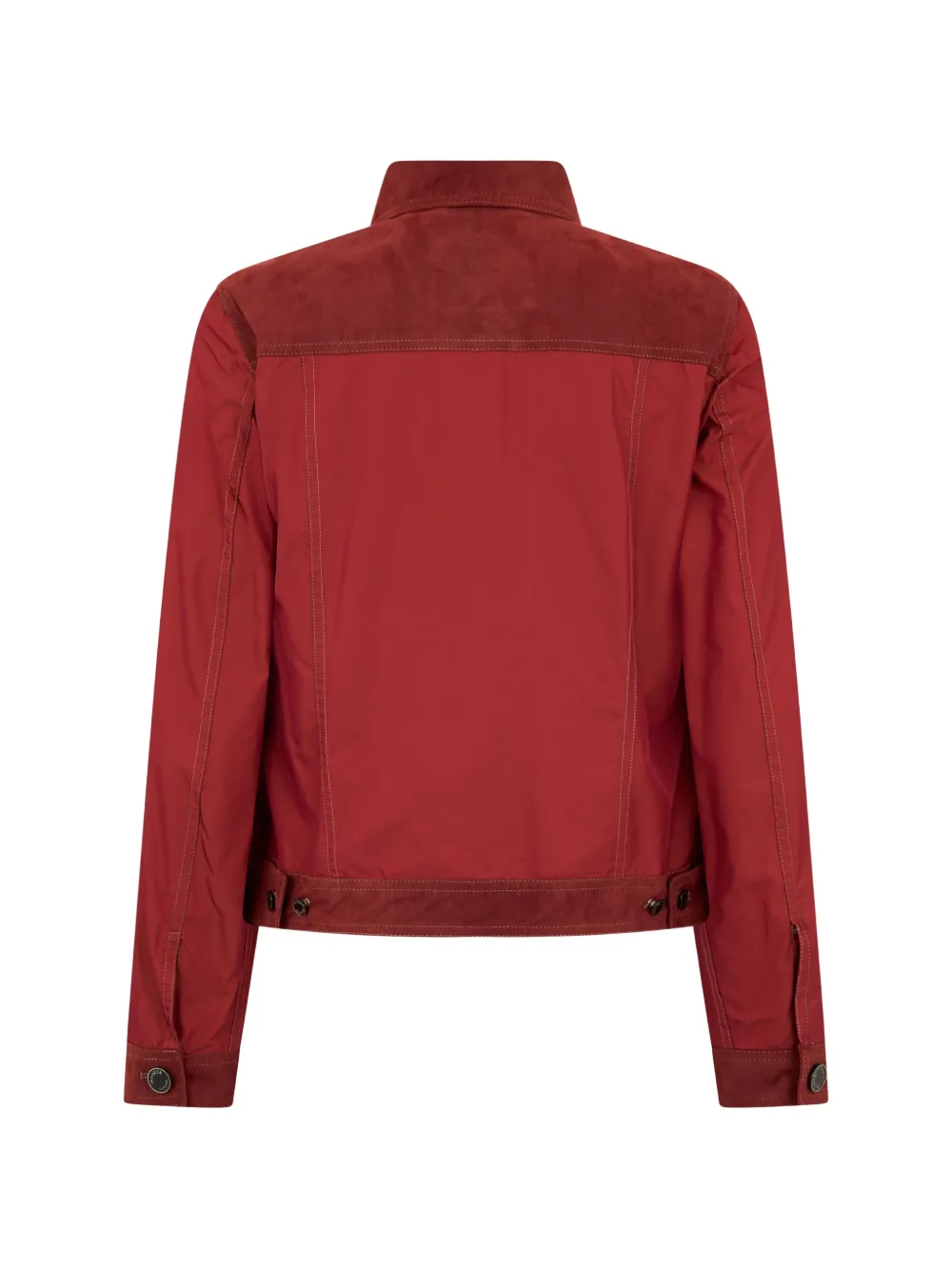  Moorer Button Suede Jacket - Red 