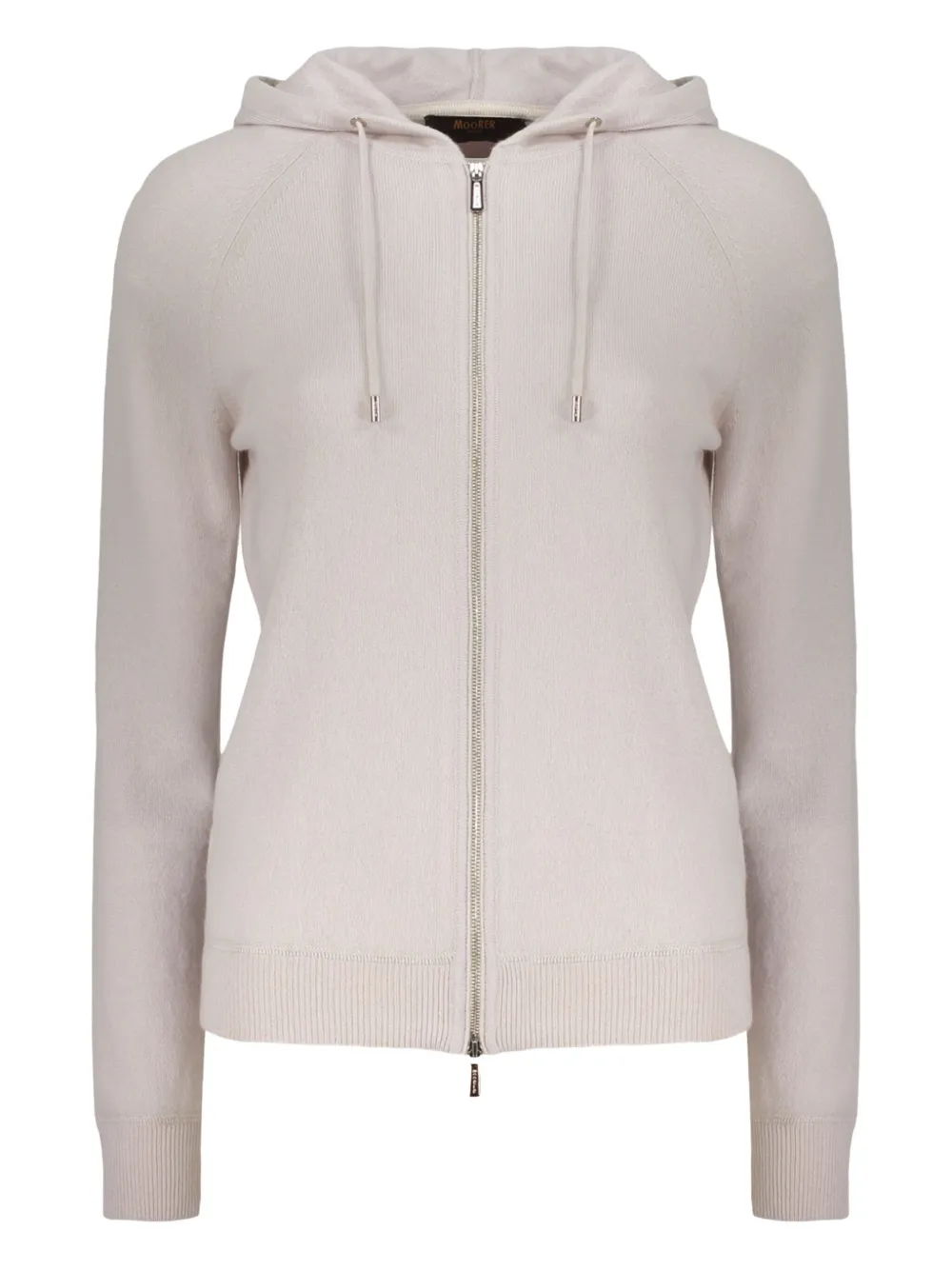 Moorer zip-up drawstring trousers set - Beige