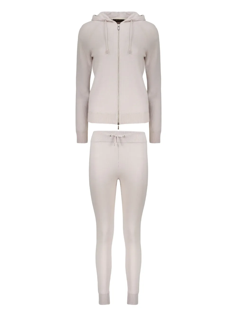 Moorer Broek met trekkoord en rits Beige