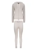 Moorer zip-up drawstring trousers set - Neutrals