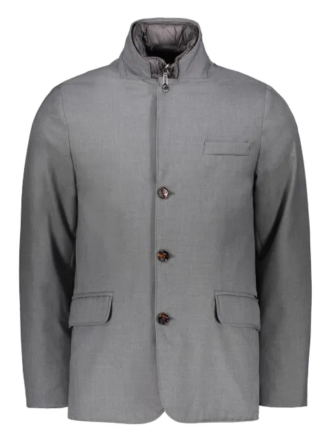 Moorer button-fastening padded jacket