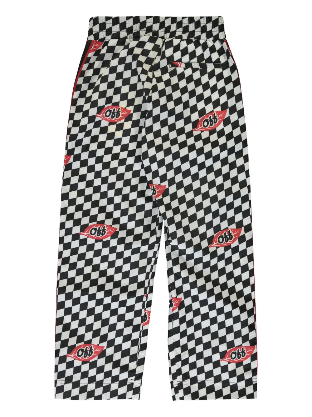 Off-White Kids Geruite broek Zwart