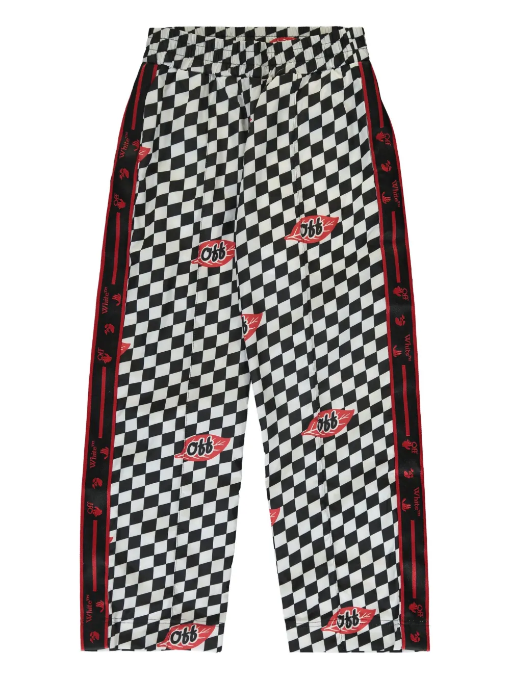 Off-White Kids チェック パンツ - ブラック Off-White Kids チェック パンツ - ブラック