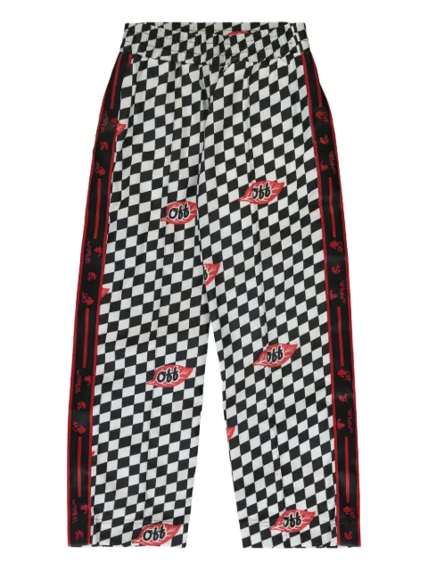 Off-White Kids check-print trousers