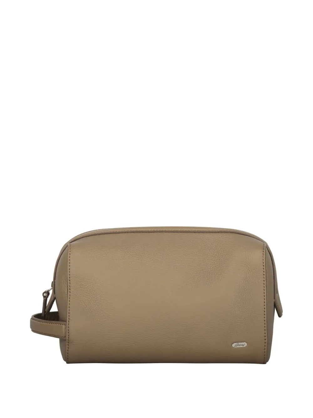 Brioni leather wash bag Bruin