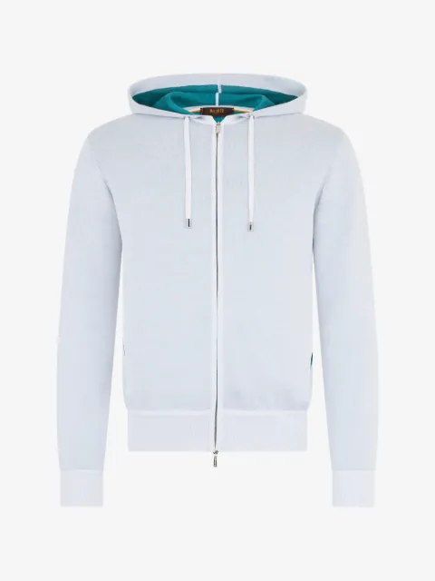 Moorer zipped hoodie