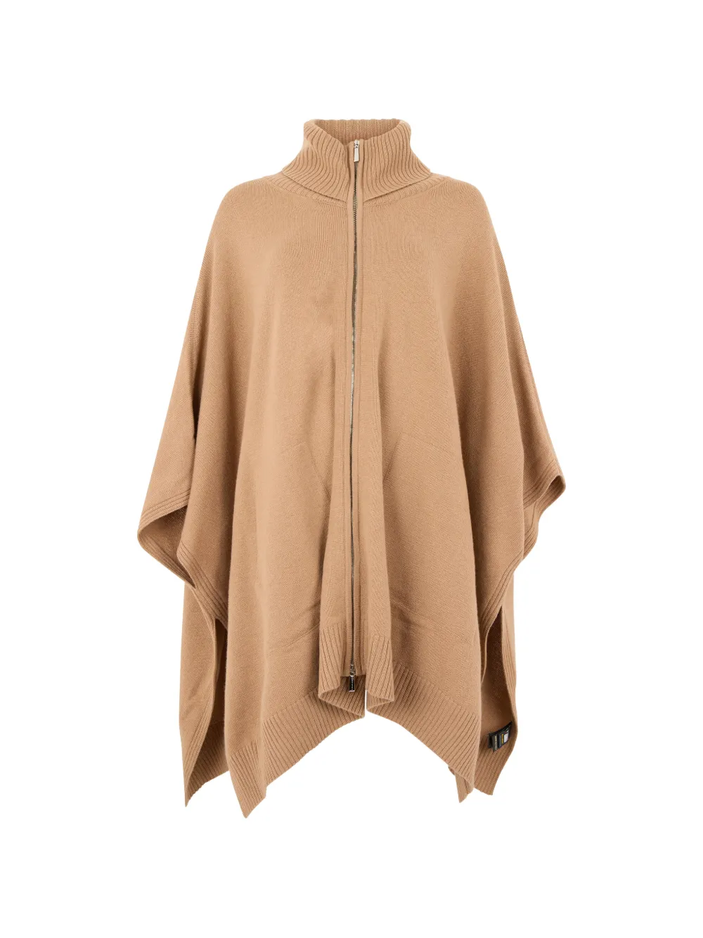 Moorer Corcara-Cws zip-up ribbed-trim cape - Tons neutres Moorer Corcara-Cws zip-up ribbed-trim cape - Tons neutres