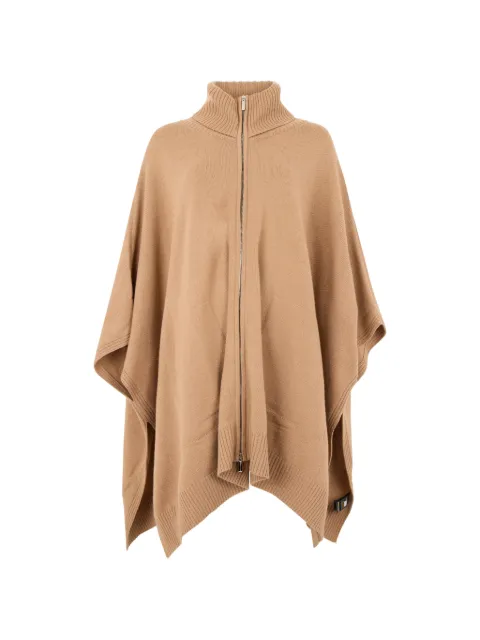 Moorer Corcara-Cws zip-up ribbed-trim cape