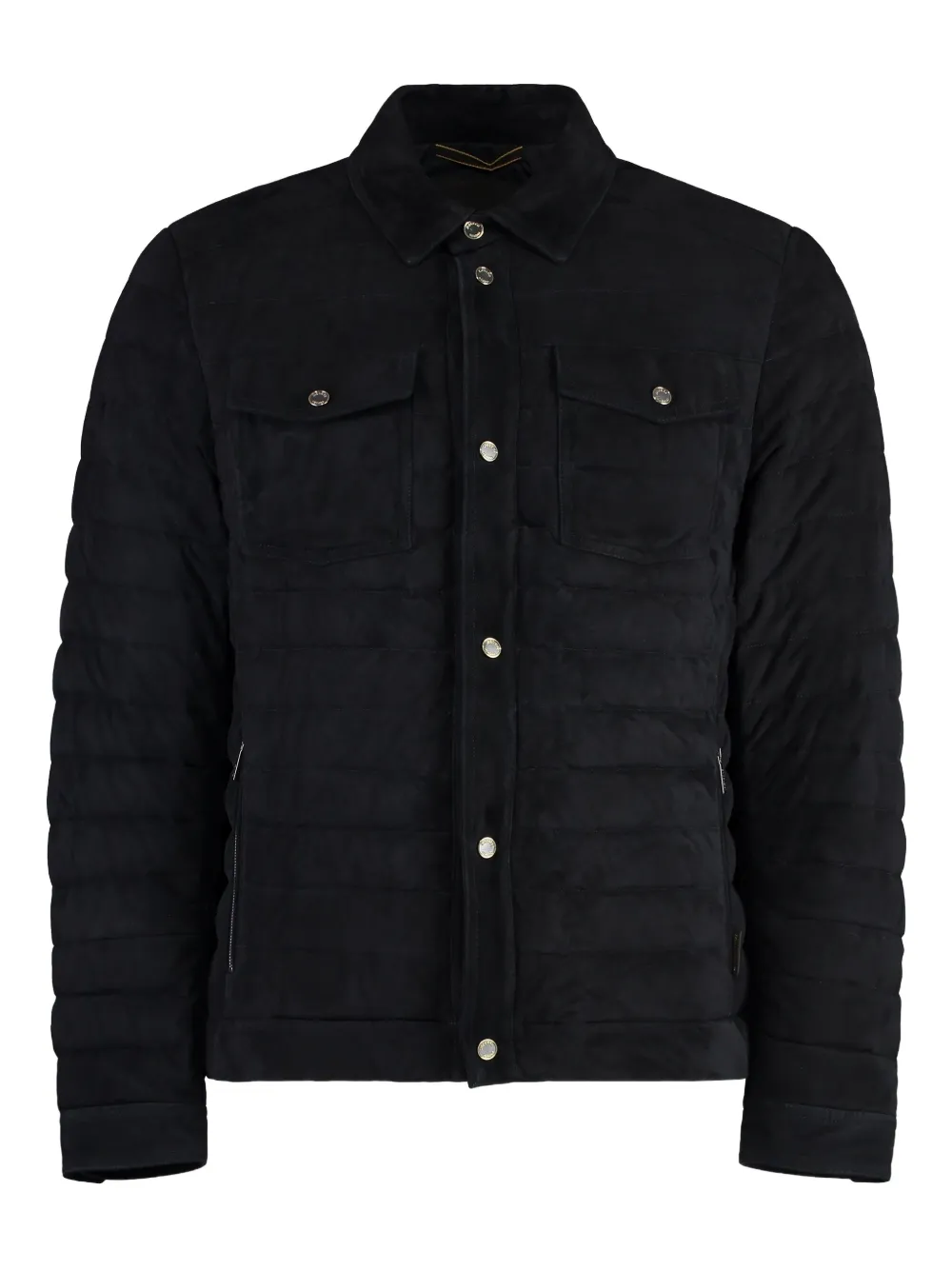 Moorer front-pocket padded jacket Blauw