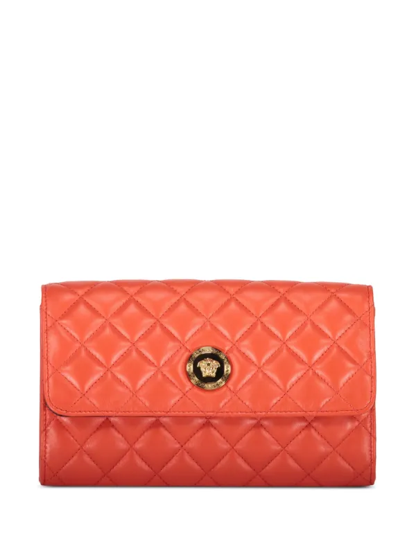 Versace レザー ショルダーバッグ | オレンジ | FARFETCH JP