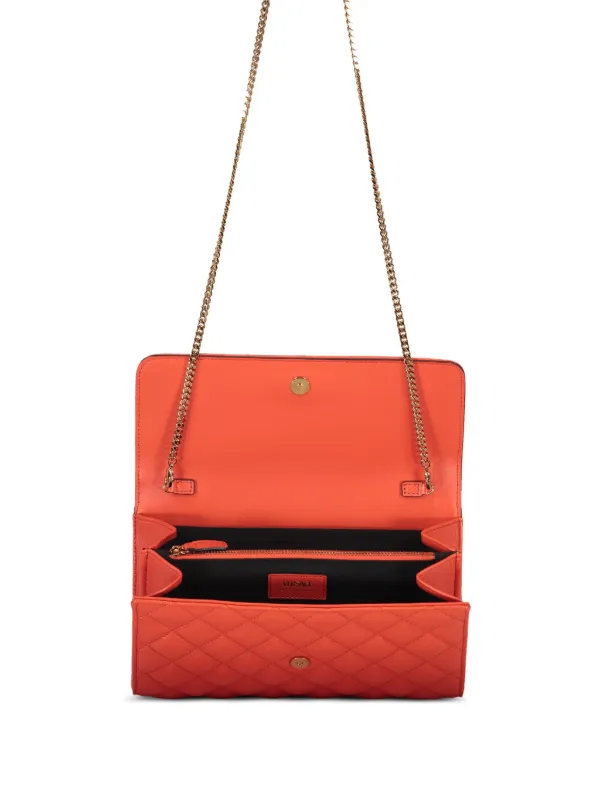 Versace レザー ショルダーバッグ | オレンジ | FARFETCH JP