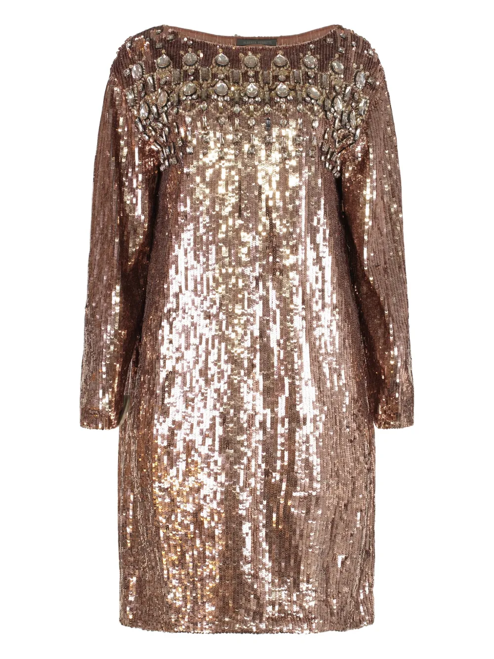 Alberta Ferretti sequin-embellishment midi dress | Brown | Image 1