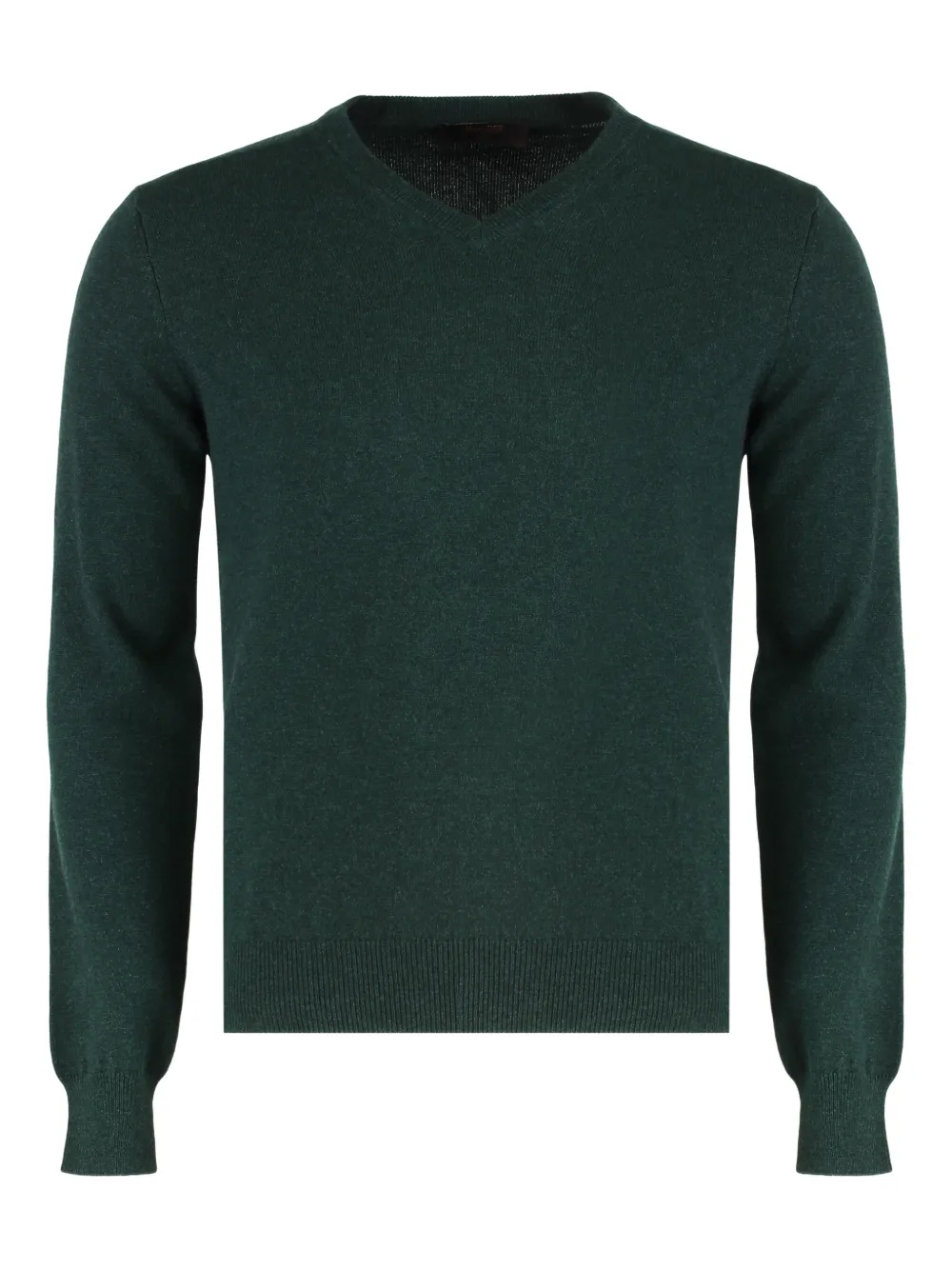 Moorer V-neck knitted sweater | Green | Image 1