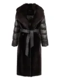 Moorer Duero faux-fur-trimmed padded coat - Brown