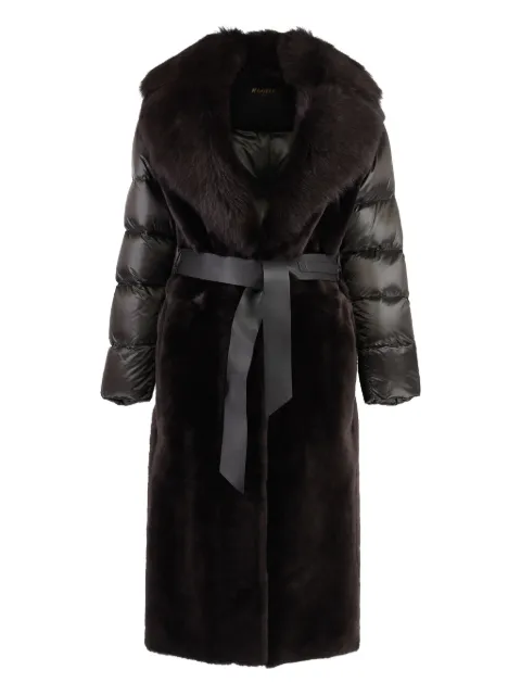 Moorer Duero faux-fur-trimmed padded coat