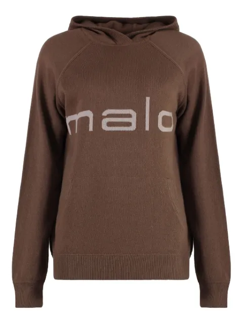 Malo logo-print hoodie