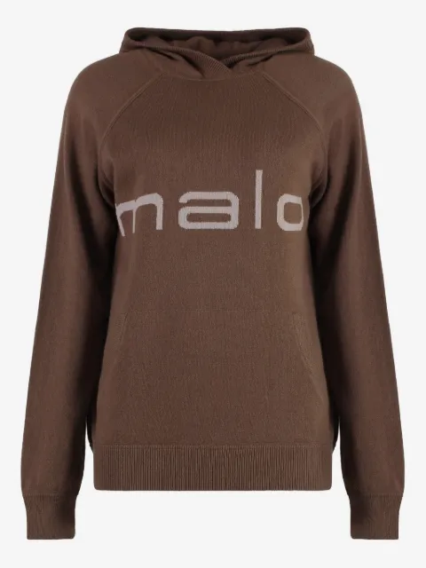 Malo logo-print hoodie