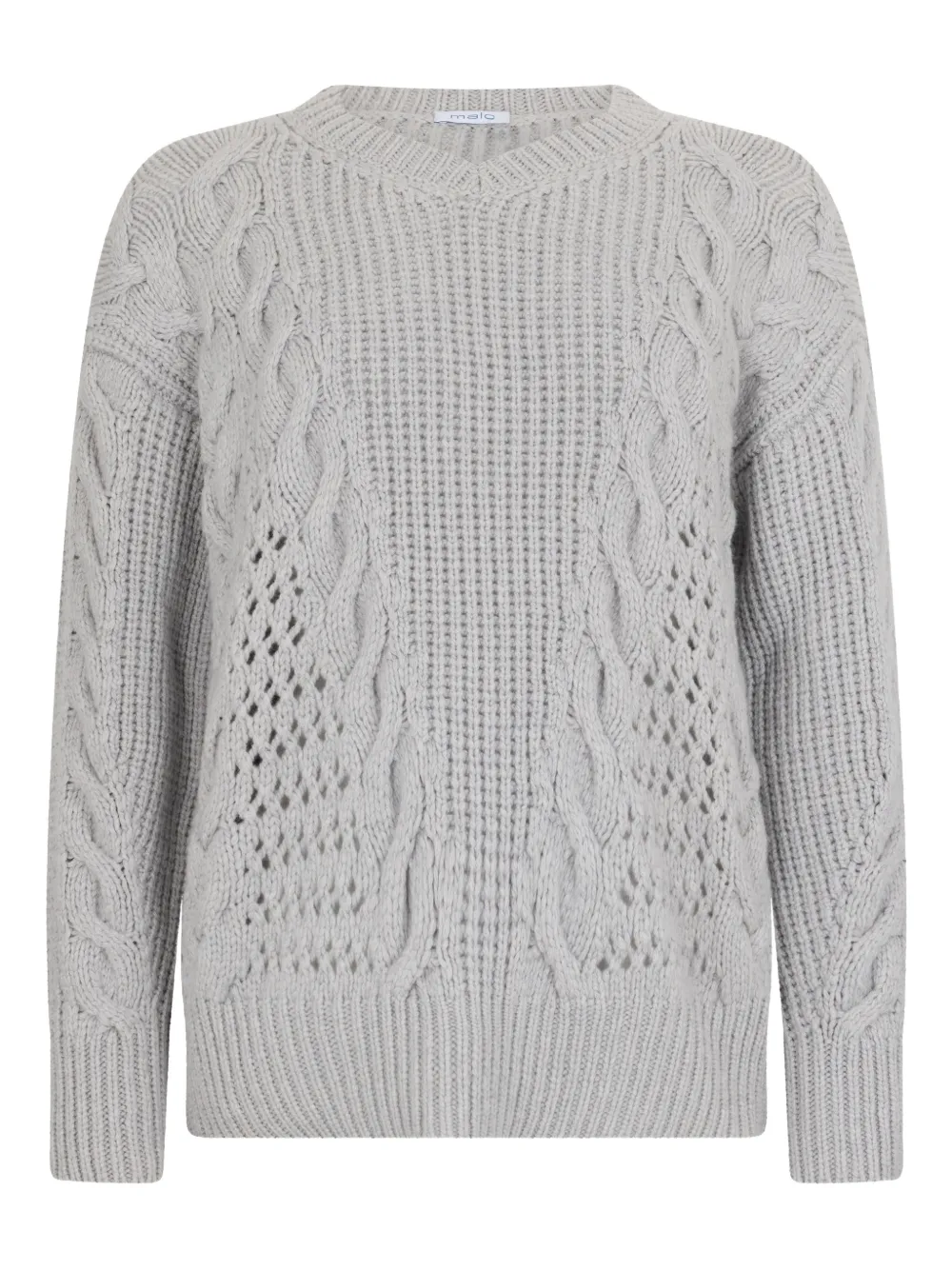 Malo cable-knit sweater - Grigio