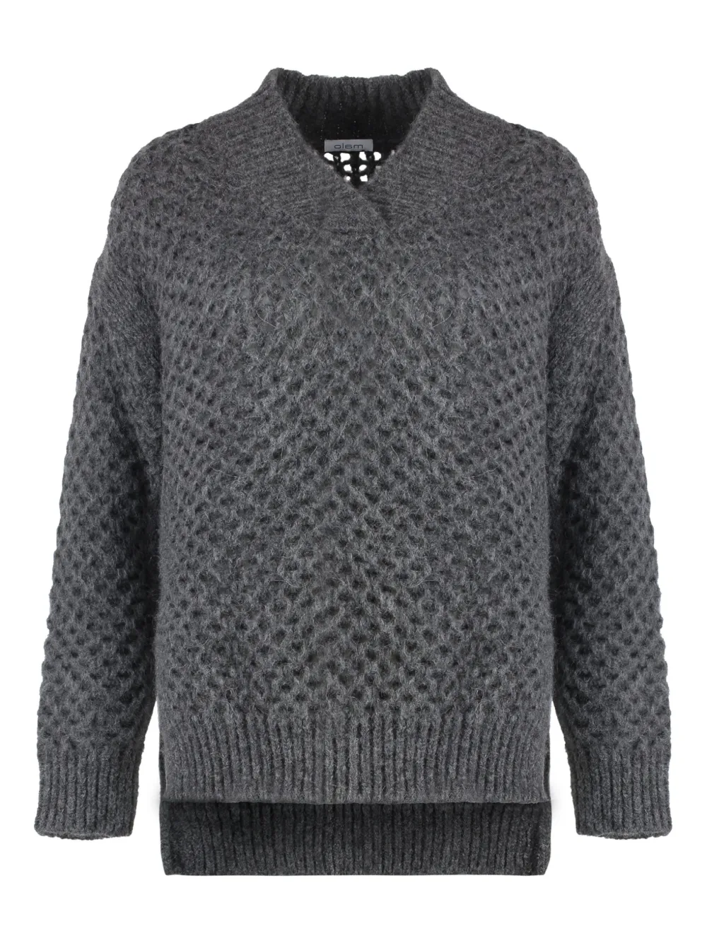 perforated-knit jumper