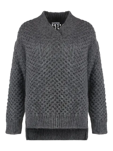 Malo perforated-knit jumper