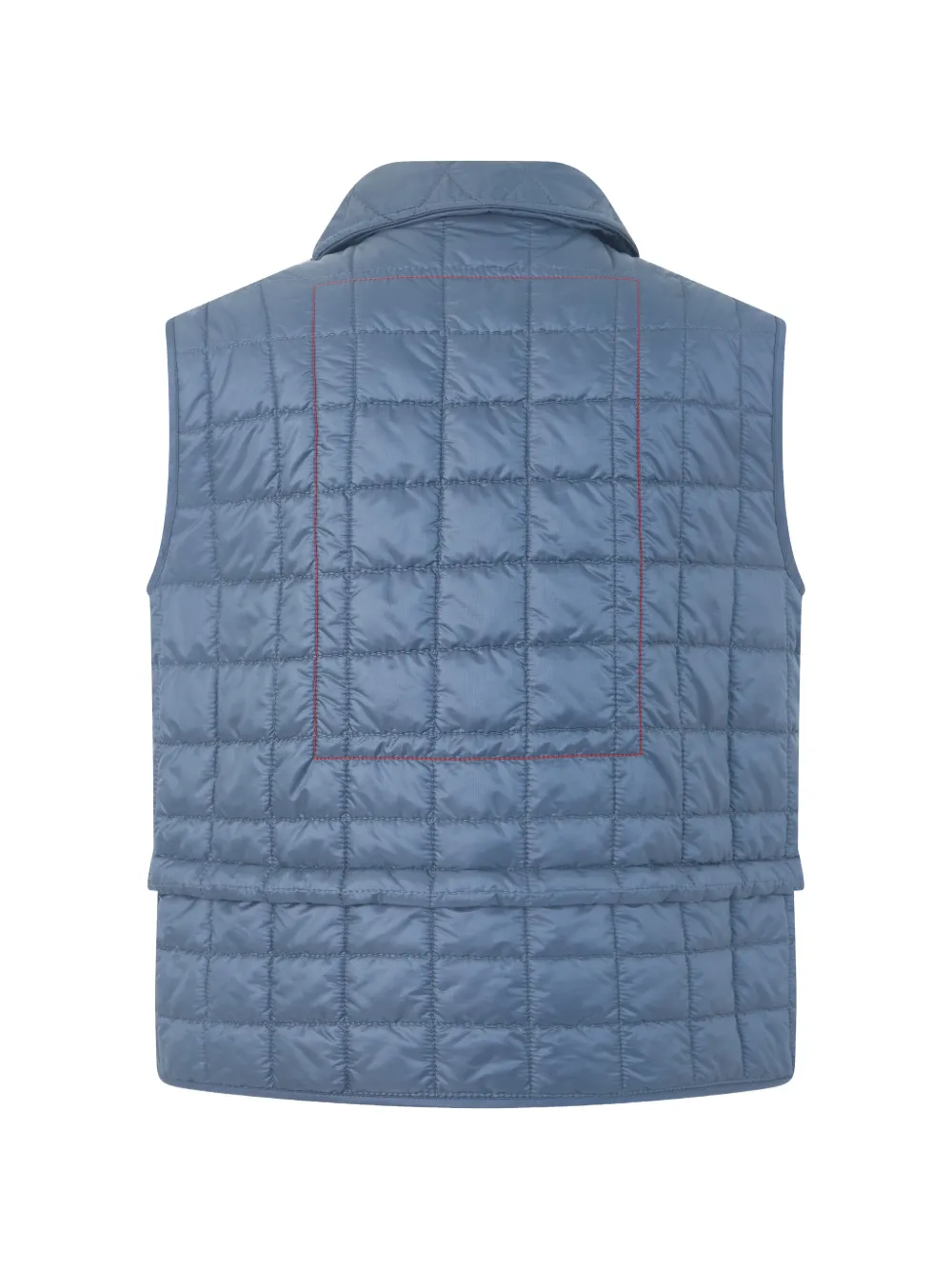 Moorer Quilted Drawstring Gilet In Blue