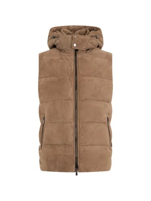 Moorer Fire quilted hooded gilet