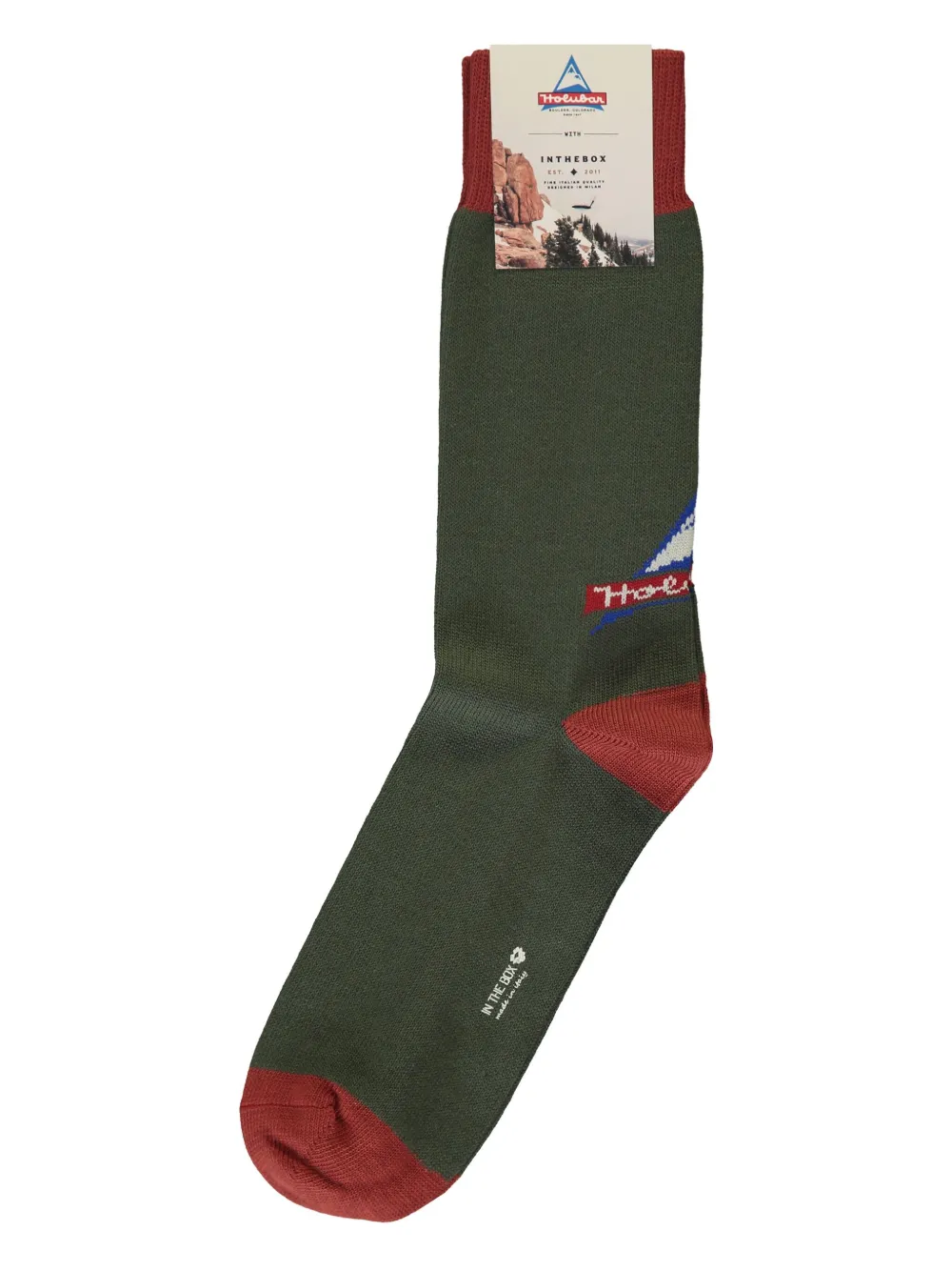 Holubar x Inthebox Calzini con logo jacquard - Verde