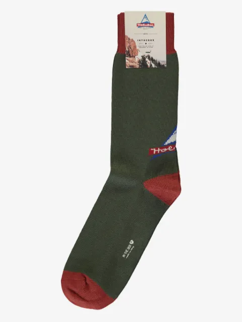 Holubar x Inthebox logo-jacquard socks