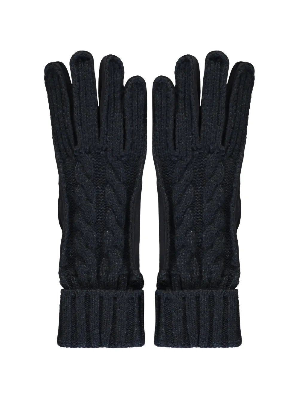 Moorer cable-knit gloves - Nero