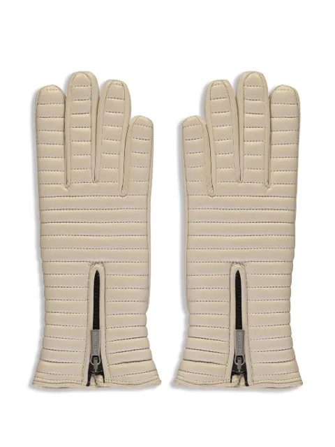 Moorer quilted zip gloves