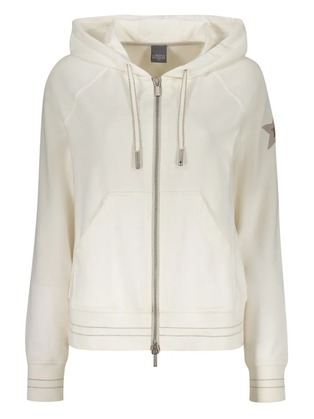 Lorena Antoniazzi zip-up hoodie Wit