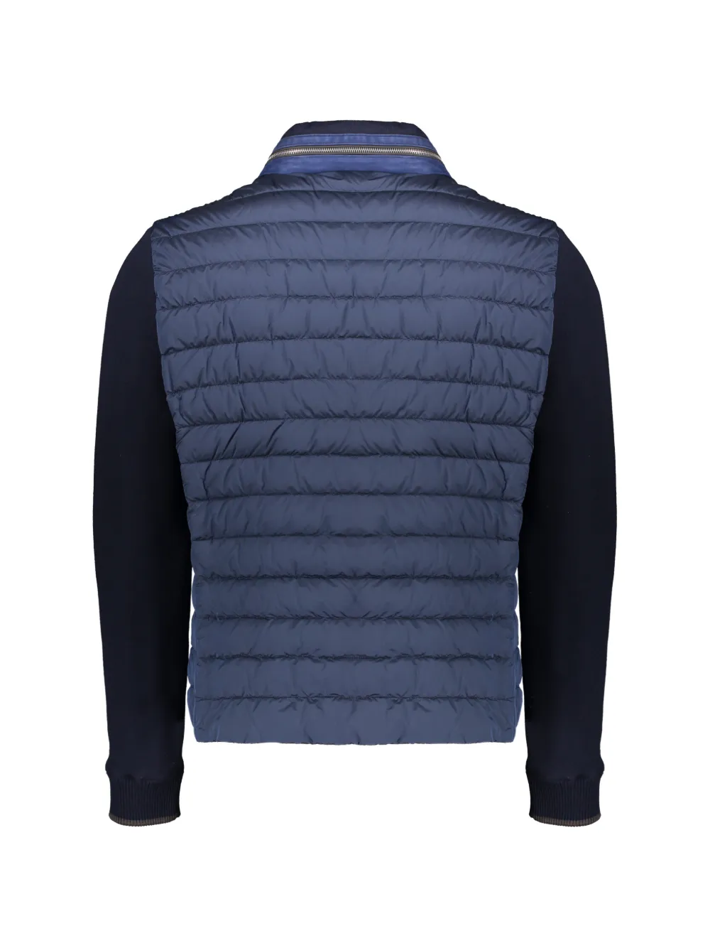 Moorer Gewatteerd jack met suède vlak Blauw