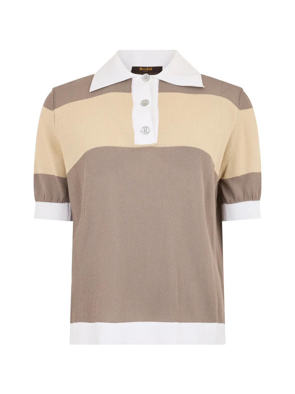 Moorer short-sleeve polo top - Marrone