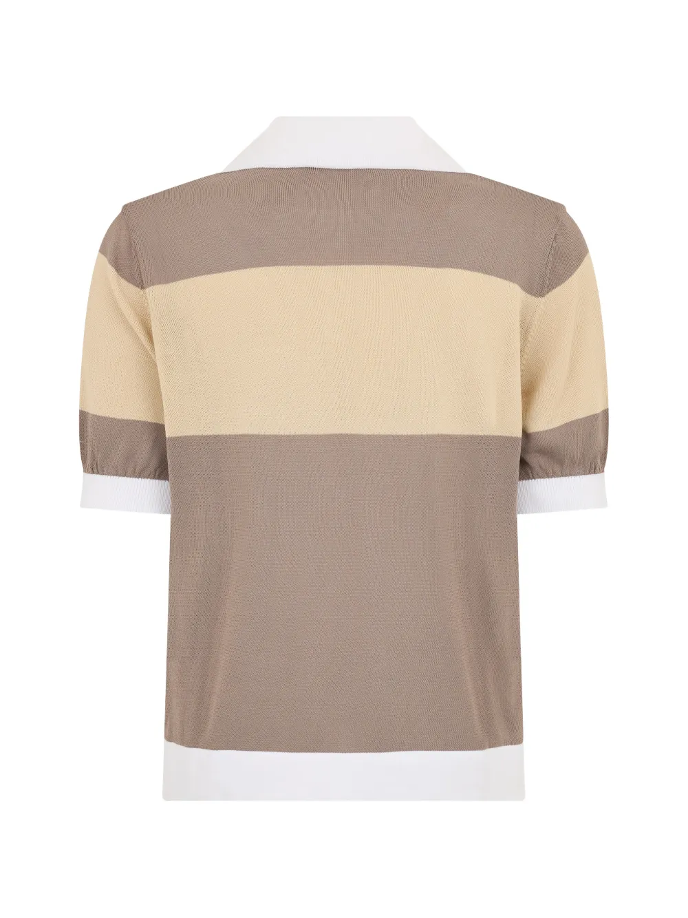 Moorer Polotop met korte mouwen Bruin