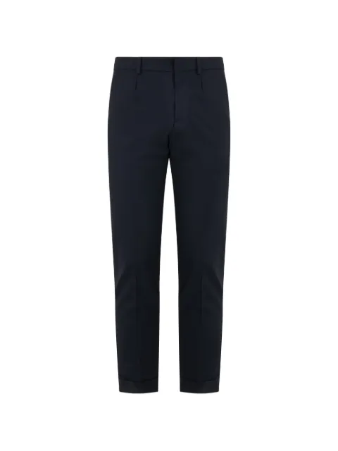 Moorer pressed-crease turn-up trousers
