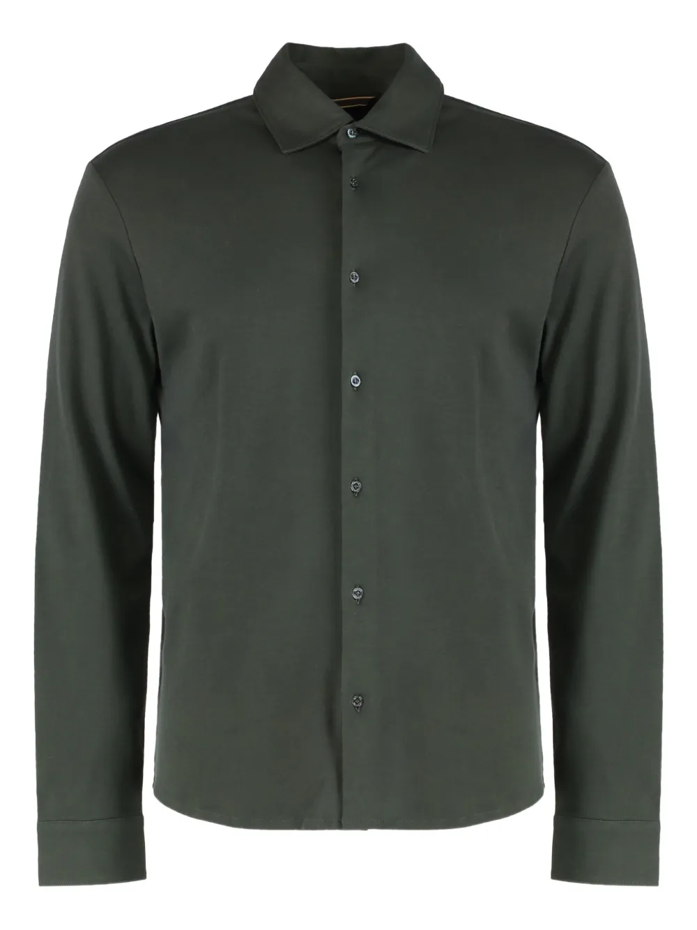 Moorer long-sleeve button-fastening shirt | Green | Image 1