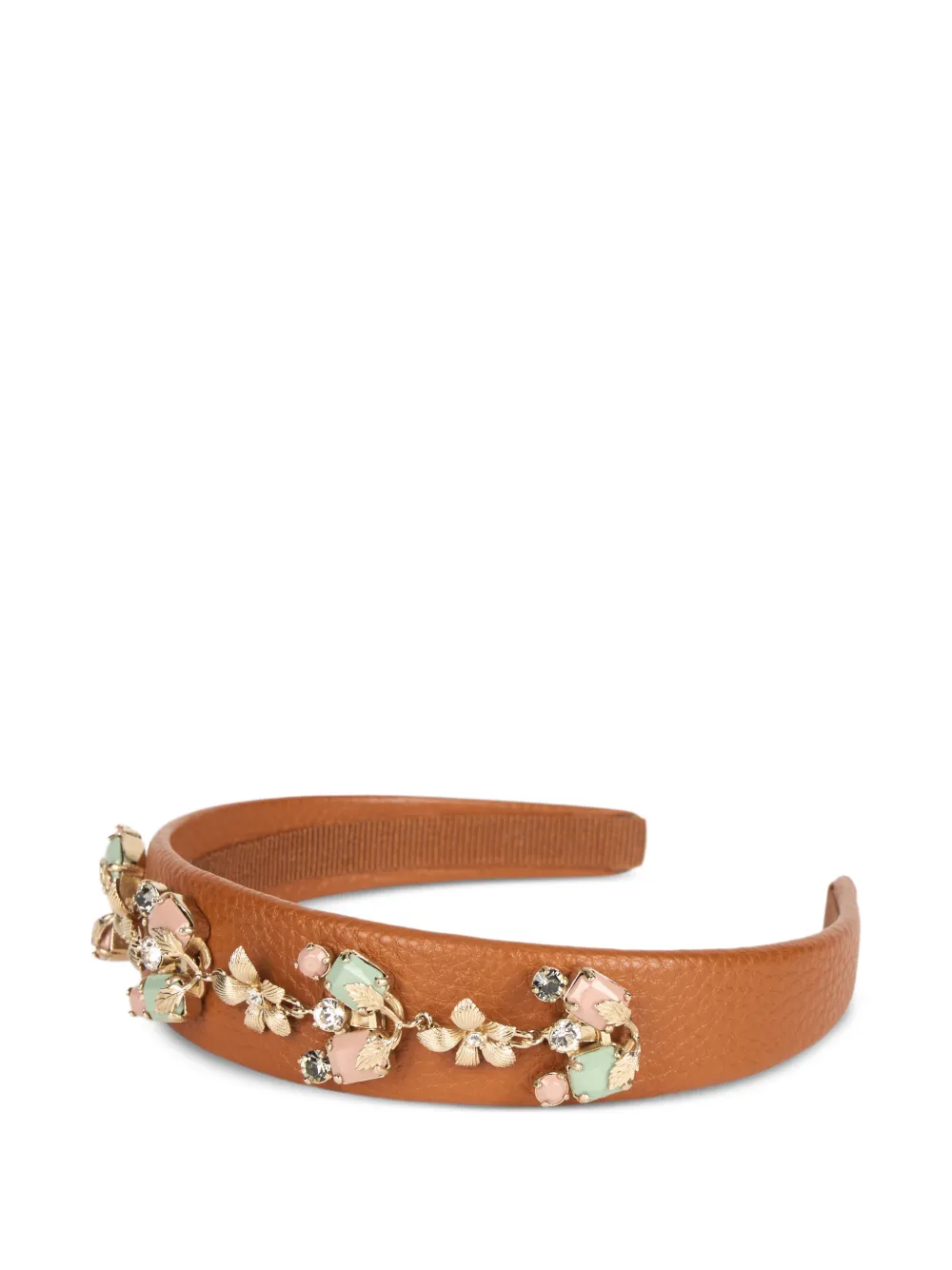 RED(V) floral embellished headband - Marrone