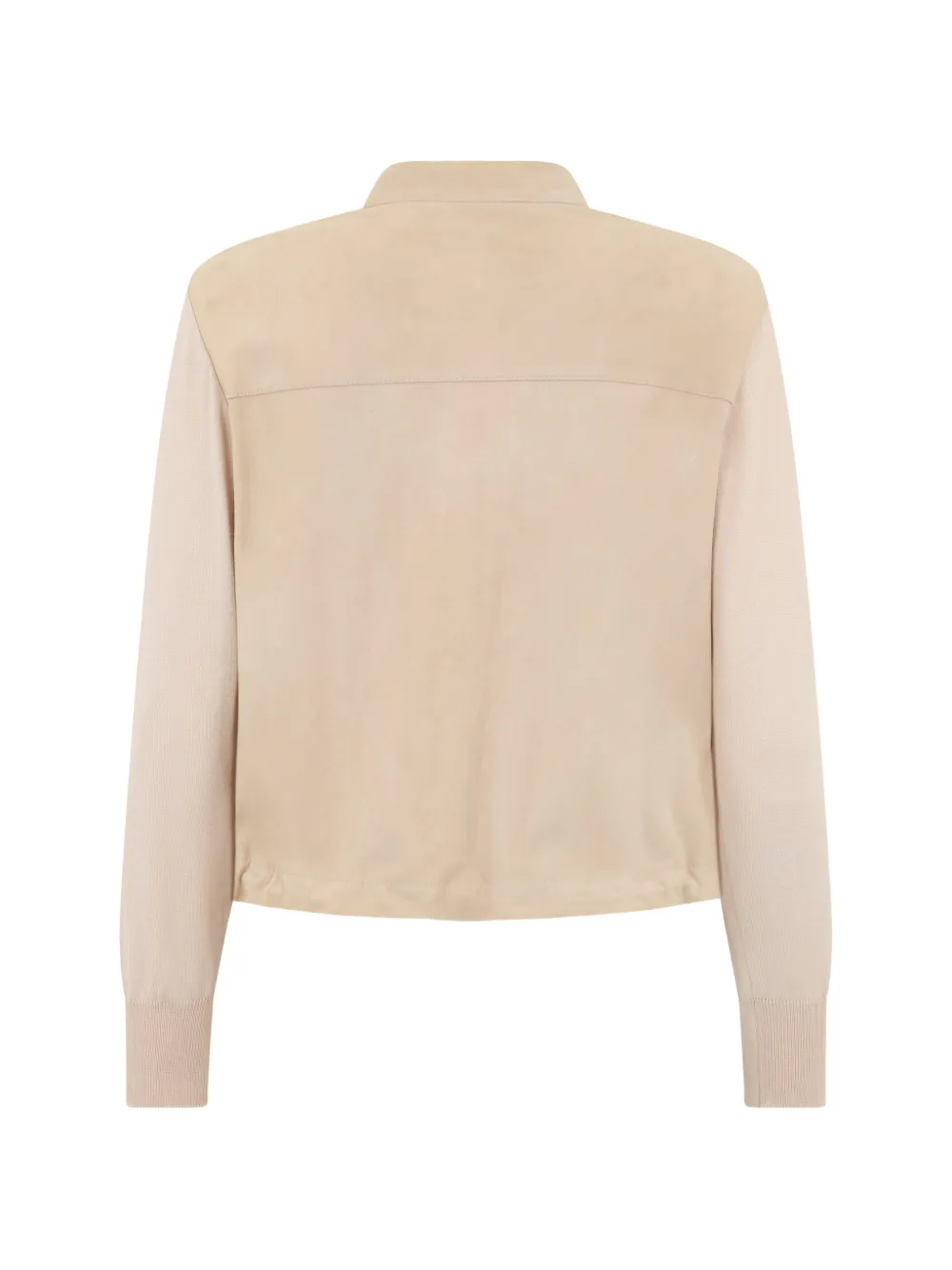  Moorer Button Suede Jacket - Neutrals 