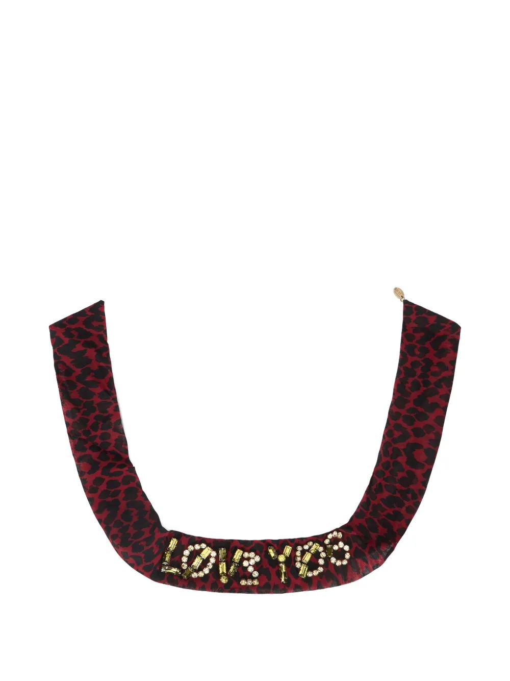 RED(V) animal print beaded collar - Rosso