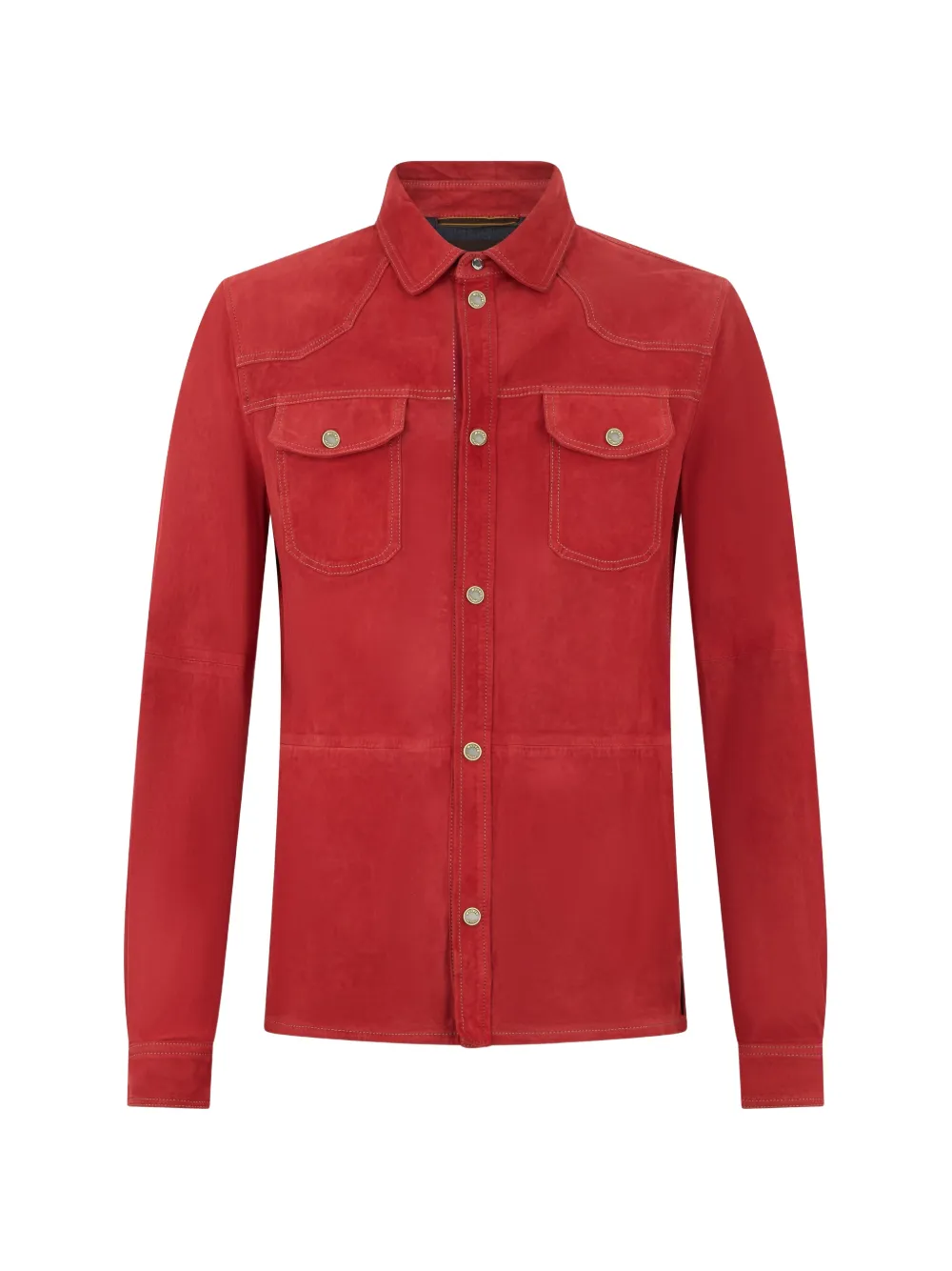 Moorer flap-pocket overshirt - Rosso